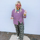 A Little Bite Snake Print Barrel Jeans