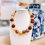 Hart Designs Brown + Yellow Bubble Necklace