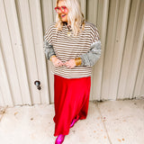 Leopard + Stripes Top