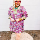 Olive Grove Floral Dress