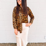 Leopard Slit Top