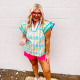 Entro Jaded Blooms Top