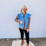 Oddi Quilted Denim Vest