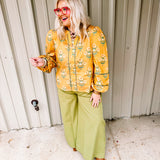 Sedona Floral Mustard Top