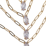 GOLD + DIAMOND PENDANT NECKLACE