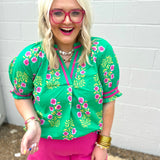 Emerald Bloom Top