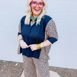 Stylive Black/Leopard Top