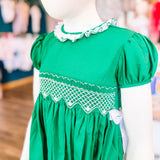 LuLu BeBe Green Smocked Waist Dress