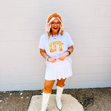 Queen of Sparkles Tennessee "UT" Grey with Jewels Tee