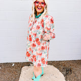 October Blooms Floral Dress