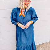 Midnight Flow Midi Dress