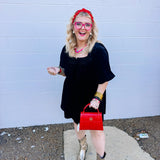 Oddi Velvet Time Black Mini Dress