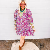 Olive Grove Floral Dress
