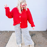 Oddi Cardigan in Red