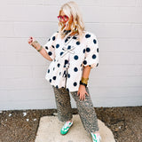 Oddi Black Polkadot Blouse