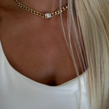 CHAIN WITH DIAMOND PENDANT NECKLACE