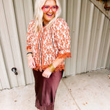 Round Top Lace Floral Top