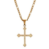 DIAMOND CROSS NECKLACE