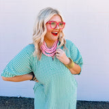 Entro Green Gingham Golf Dress (+)