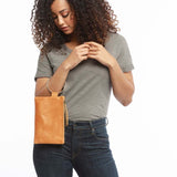 Able Fozi Wristlet: Cognac