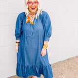 Midnight Flow Midi Dress