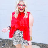 YMI: Lainey Leopard Short (S-3X)