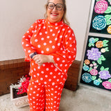 Stylive Dottie Pant (Red/Pink)