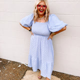 Oddi: Baby Blue's Midi Dress (S-3X)