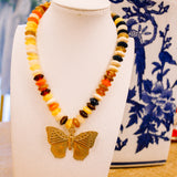 Hart Designs Fall Sunset Butterfly Multi Beaded Necklace