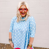 Spotted on You Top (Blue/Cream)