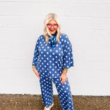 Stylive Dottie Top (Navy/Blue)