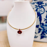 Hart Designs Mara Gold Choker with Maroon Charm