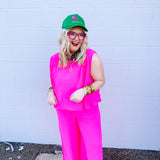 Oddi Obsessed Set in Neon Pink
