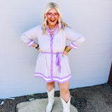 Entro Miss Lavender Stripe Dress