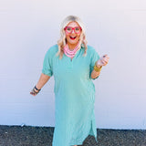 Entro Green Gingham Golf Dress (+)