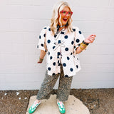 Oddi Black Polkadot Blouse