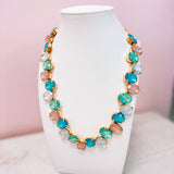 Gold Digger: Oval Multicolor Crystal Necklace
