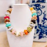 Hart Designs: Chunky + Gold Stone MultiColor Necklace