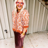 Round Top Lace Floral Top
