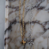 PAPERCLIP CROSS NECKLACE ￼