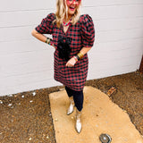 Oddi Holidays in the City Dress Tartan Plaid