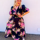 Oddi: Midnight Florals Dress