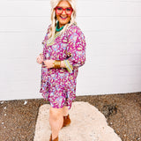 Olive Grove Floral Dress