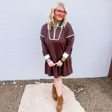 Oddi French Terry Chocolate Dress