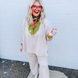 Stylive Taupe/Cream Checkered Pants