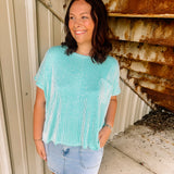 Zenana Beat the Heat Top in Aqua