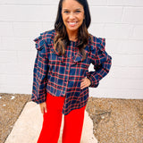 Oddi Plaid Seasons Top-Black