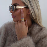 TWO TONED DOME RING ￼