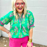 Emerald Bloom Top
