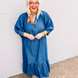 Midnight Flow Midi Dress